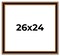 24x26 Weathered Picture Frame with UV-Resistant Acrylic & Acid Free Backing, Available in 5 Finishes - Black, Gold, Red, White, Natural